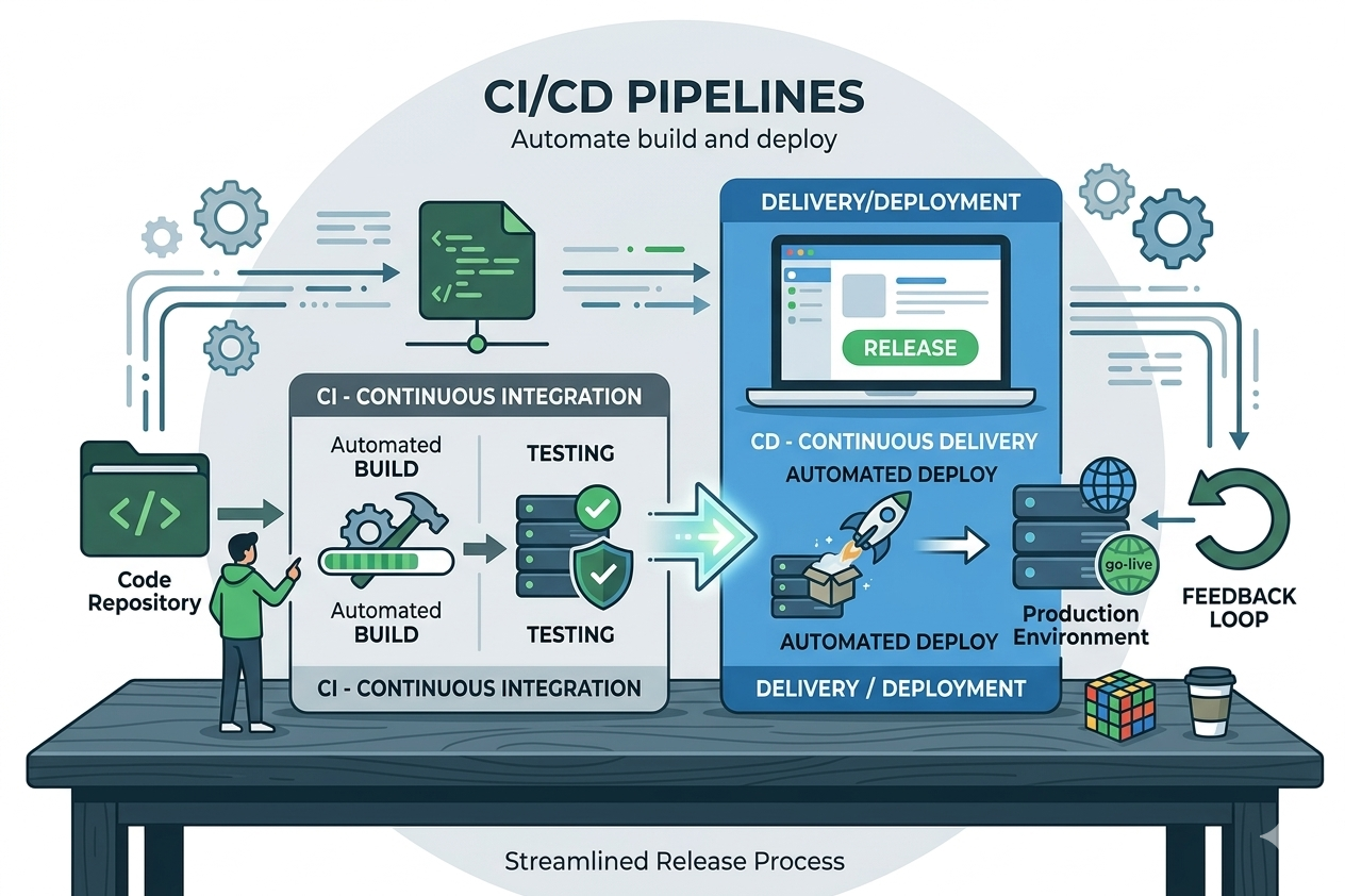 Automated CI CD pipelines streamline builds testing deployment improve speed consistency reduce errors accelerate release cycles