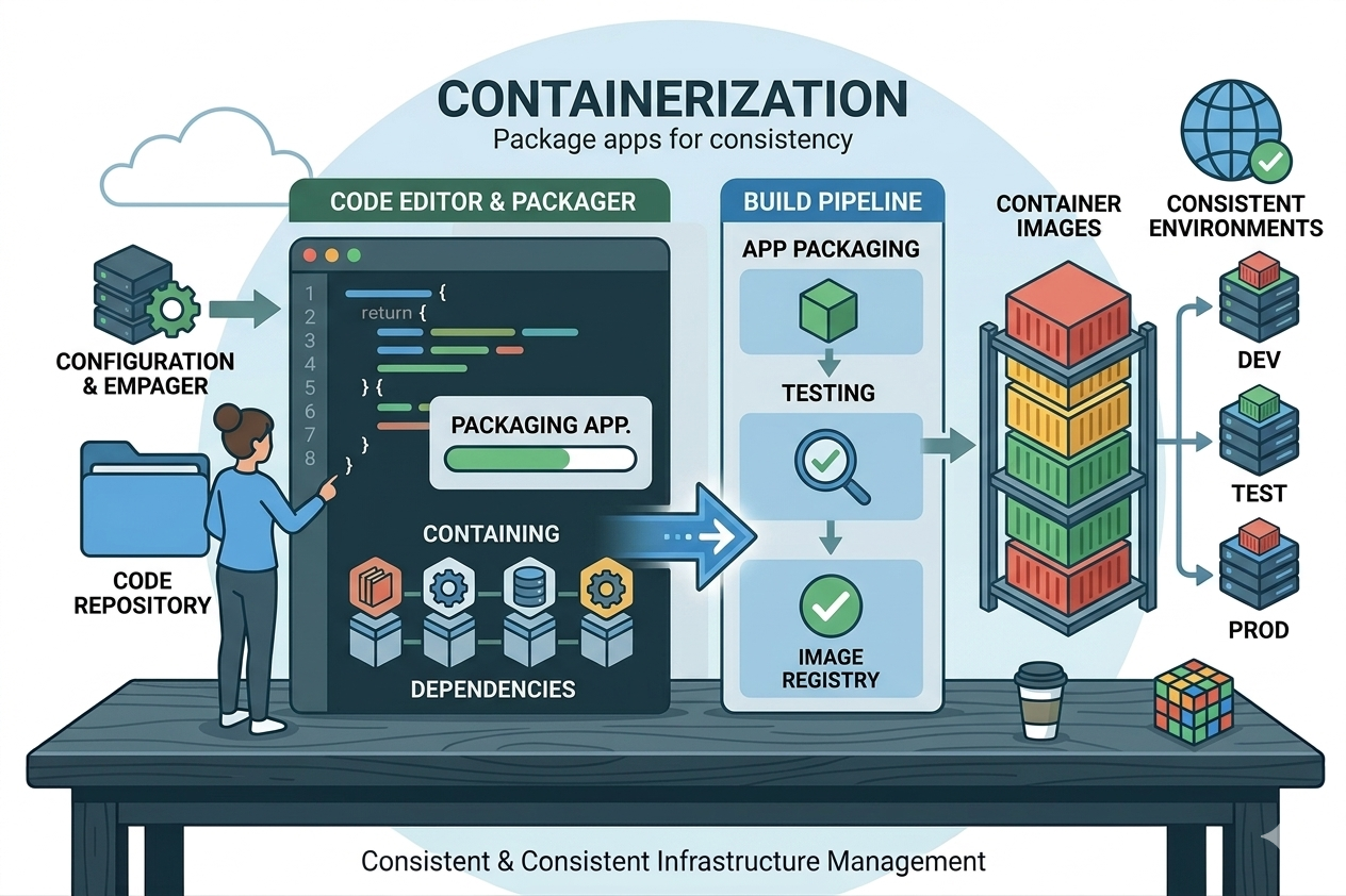 Containerized applications ensure consistency portability reduce compatibility issues accelerate deployment improve scalability efficiency