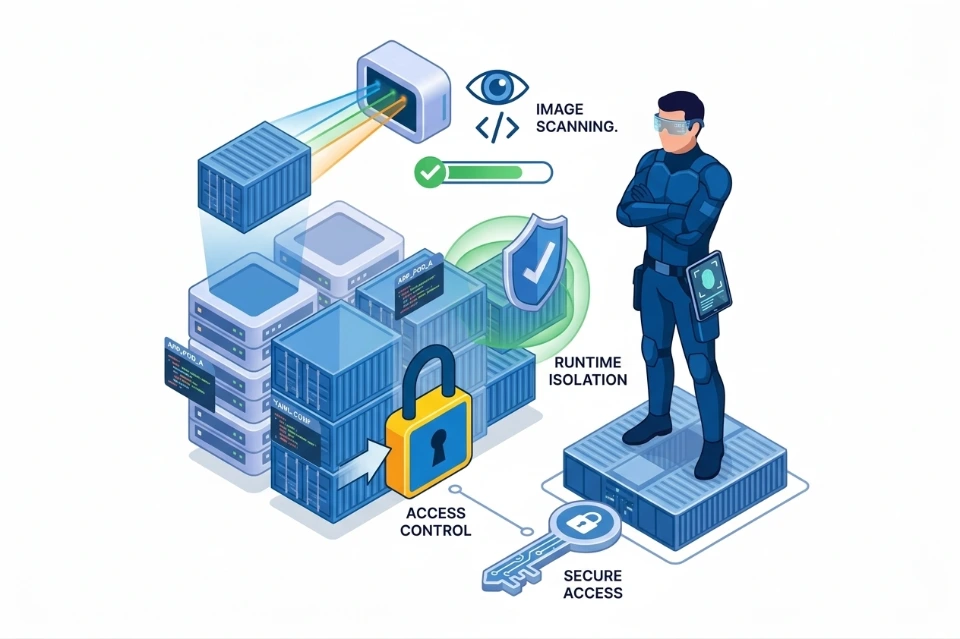 Container security protect images runtime environments detect vulnerabilities enforce access control ensure isolation reduce risk
