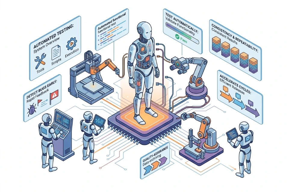 Automated testing execute scripts detect bugs early improve efficiency ensure consistency support fast reliable releases