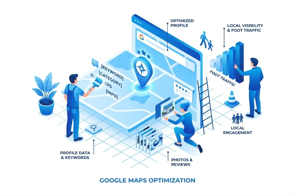 Google Maps optimization business profile keywords categories images reviews engagement local visibility traffic directions