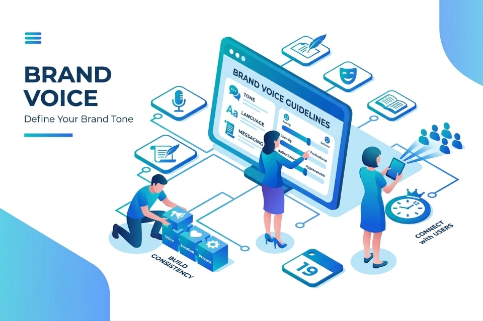 Brand voice development consistent tone style messaging identity trust recognition differentiation storytelling loyalty