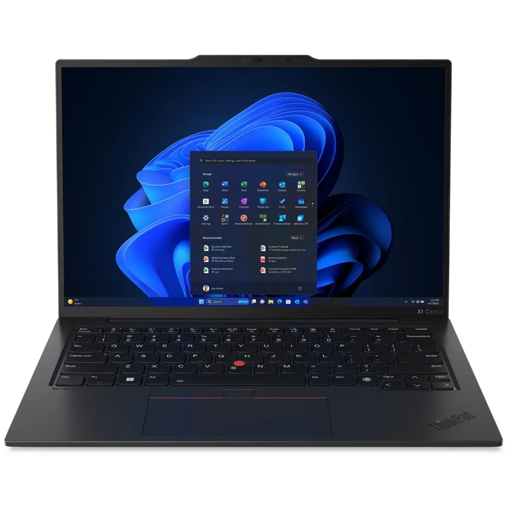 Lenovo ThinkPad X1 Carbon Gen 13 Aura Edition إنتل كور ألترا 7-268V vPro | 32  جيجابايت ذاكرة LPDDR5x-8533  ملحومة | 512  جيجابايت SSD M.2 2242 PCIe 4.0 | شاشة تعمل باللمس WUXGA بحجم 14" | رسومات إنتل Arc المدمجة 140V | مضاءة من الخلف، إنجليزي | ويندوز 11  برو | Copilot+ PC | لون أسود | ضمان متجر لمدة سنة واحدة